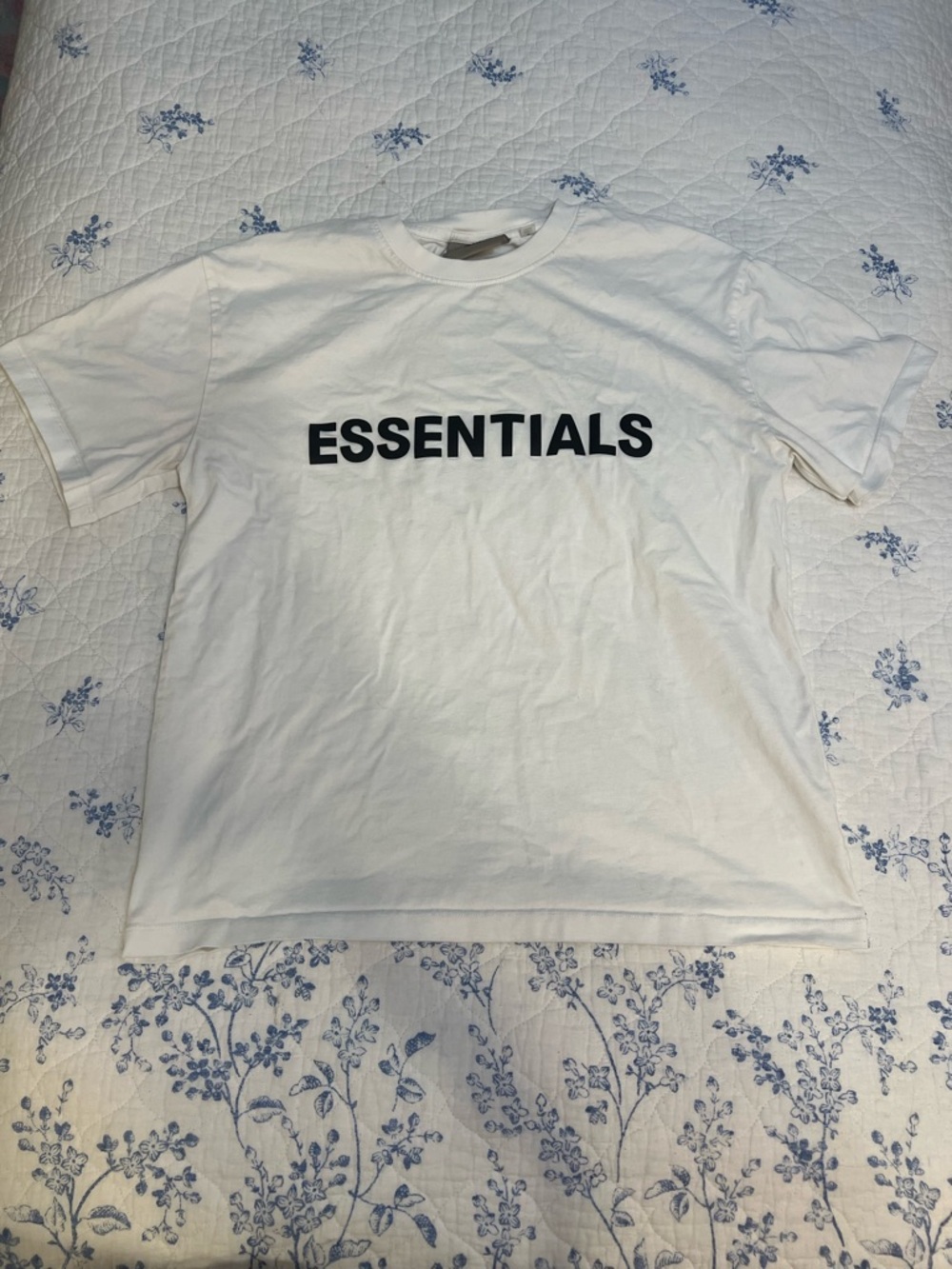 Essentials White T-Shirt with Black Logo